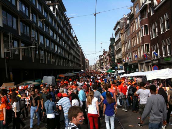 Queensday Amsterdam Packed Streets